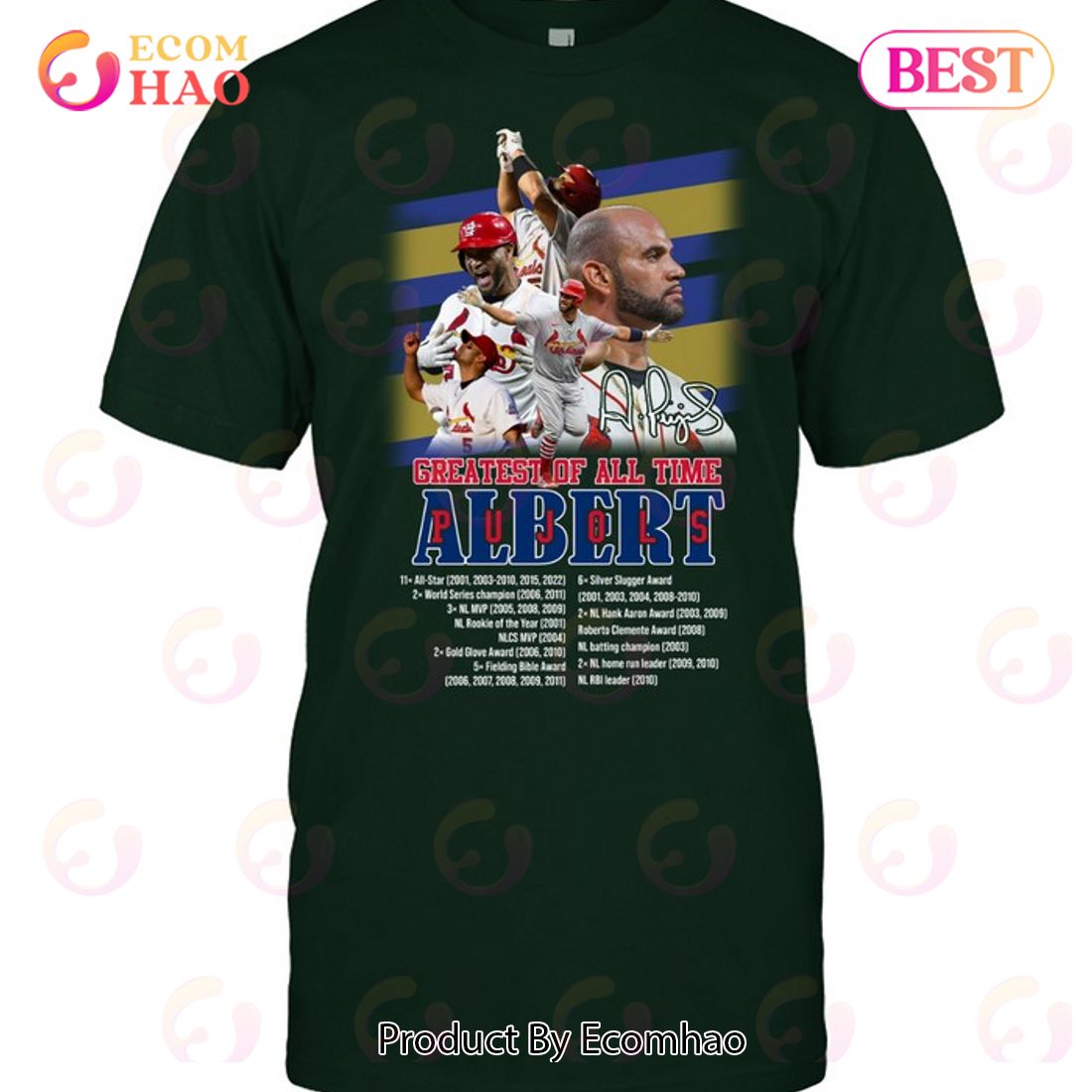 Greatest Of All Time Albert Pujols T-Shirt