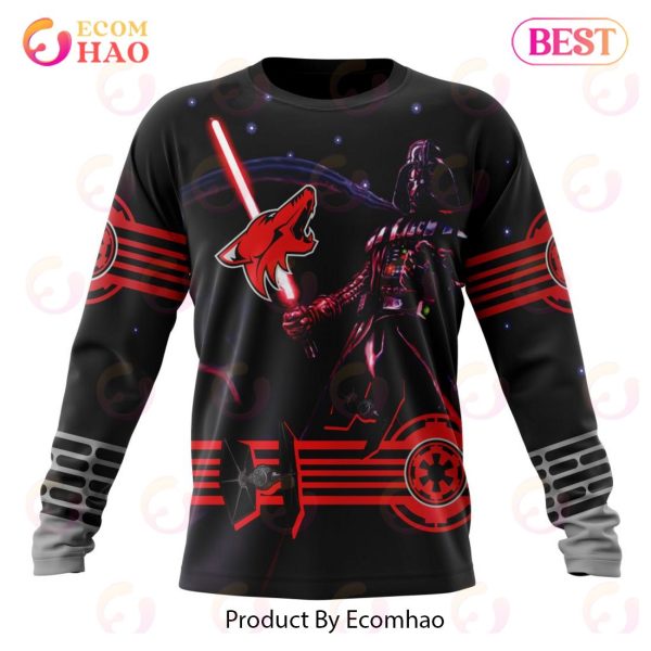 NHL Arizona Coyotes Specialized Starwar Darth Vader Version Jersey 3D Hoodie