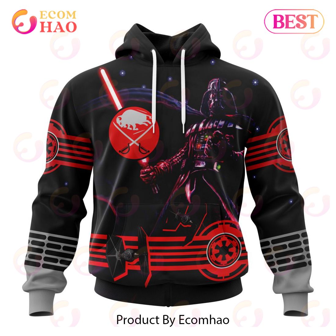 NHL Buffalo Sabres Specialized Starwar Darth Vader Version Jersey 3D Hoodie