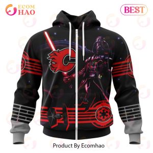 NHL Calgary Flames Specialized Starwar Darth Vader Version Jersey 3D Hoodie