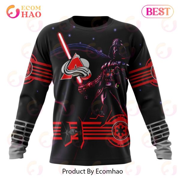 NHL Colorado Avalanche Specialized Starwar Darth Vader Version Jersey 3D Hoodie