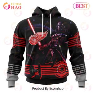 NHL Detroit Red Wings Specialized Starwar Darth Vader Version Jersey 3D Hoodie