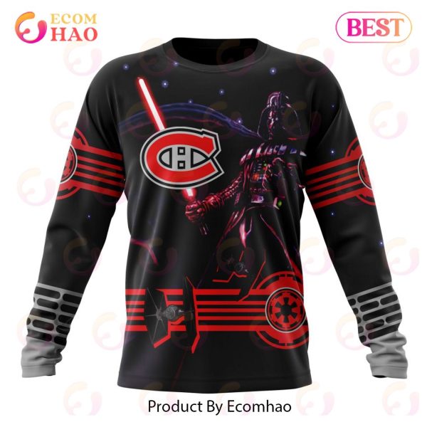 NHL Montreal Canadiens Specialized Starwar Darth Vader Version Jersey 3D Hoodie