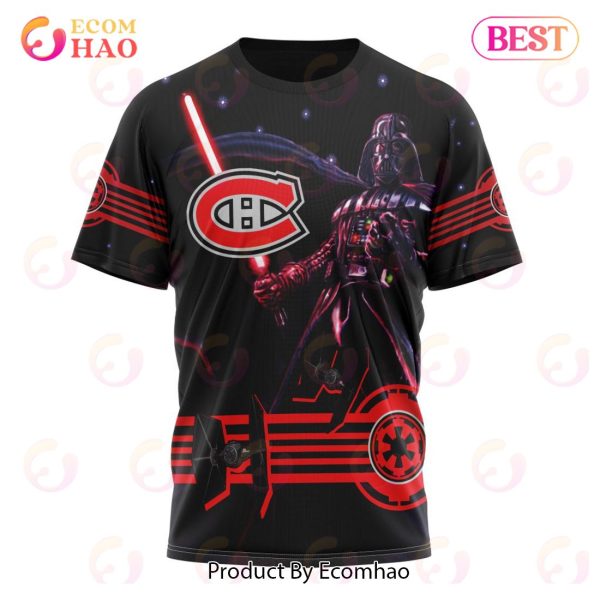 NHL Montreal Canadiens Specialized Starwar Darth Vader Version Jersey 3D Hoodie