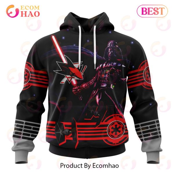 NHL San Jose Sharks Specialized Starwar Darth Vader Version Jersey 3D Hoodie