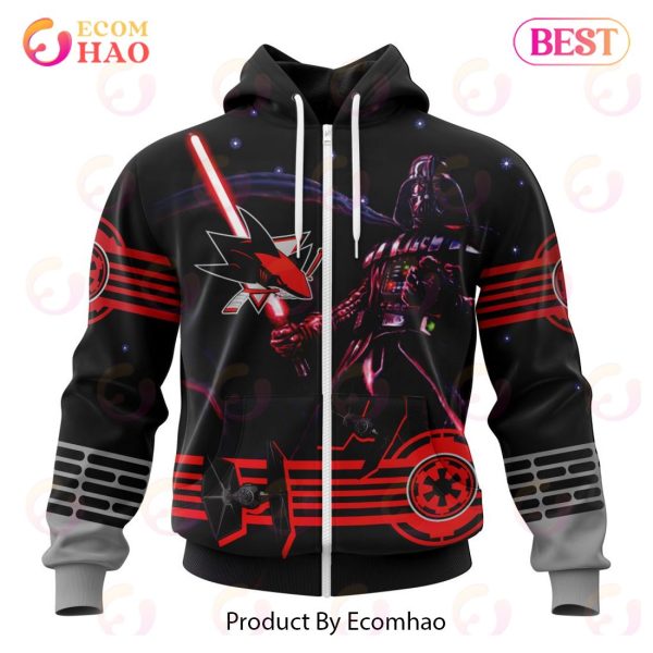NHL San Jose Sharks Specialized Starwar Darth Vader Version Jersey 3D Hoodie