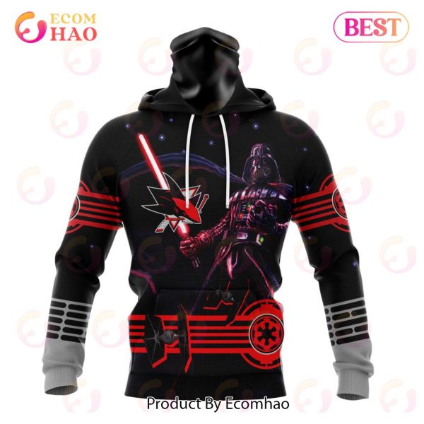 NHL San Jose Sharks Specialized Starwar Darth Vader Version Jersey 3D Hoodie
