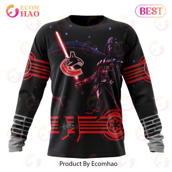 NHL Vancouver Canucks Specialized Starwar Darth Vader Version Jersey 3D Hoodie