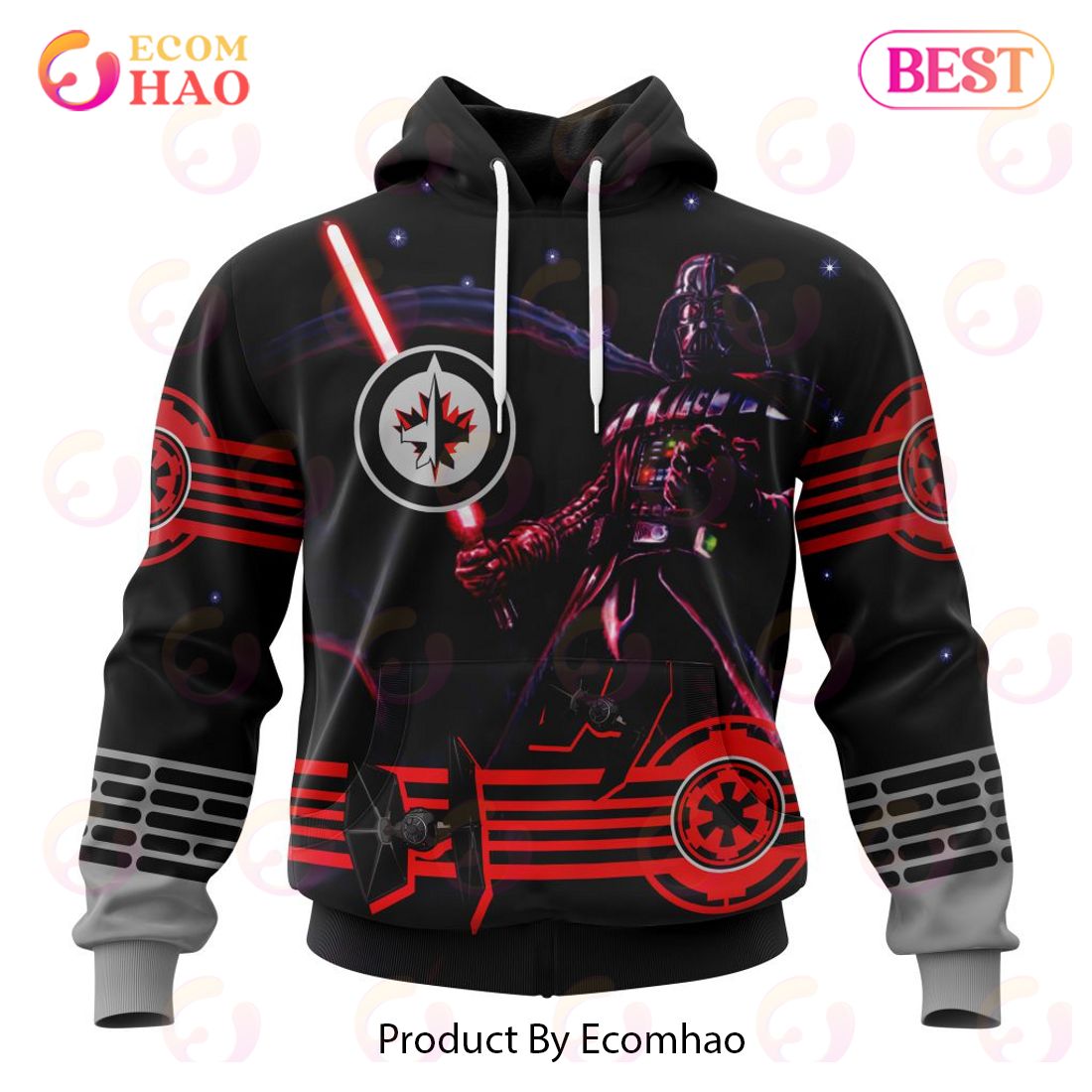 NHL Vancouver Canucks Specialized Starwar Darth Vader Version Jersey 3D Hoodie