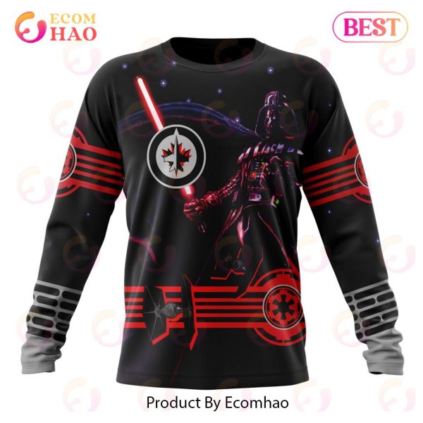 NHL Winnipeg Jets Specialized Starwar Darth Vader Version Jersey 3D Hoodie