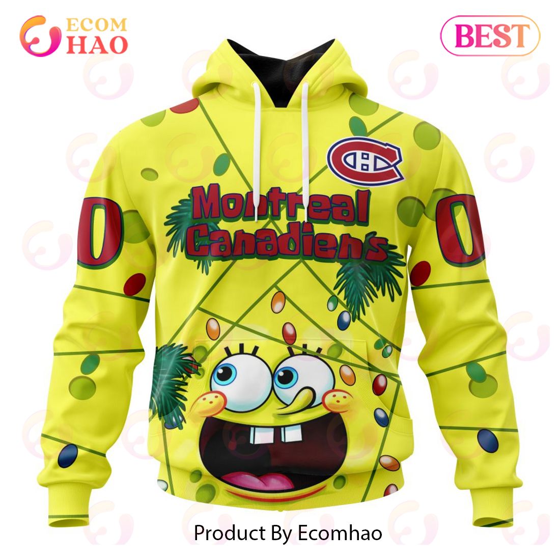 Montreal Canadiens Specialized With SpongeBob Concept 3D Hoodie