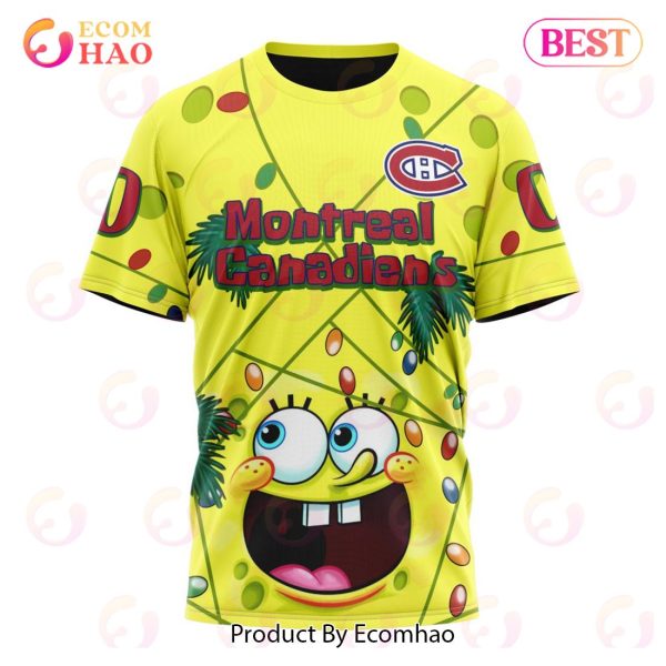 Montreal Canadiens Specialized With SpongeBob Concept 3D Hoodie