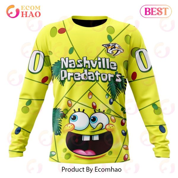 Nashville Predators Specialized With SpongeBob Concept 3D Hoodie