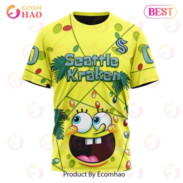 Seattle Kraken Specialized With SpongeBob Concept 3D Hoodie