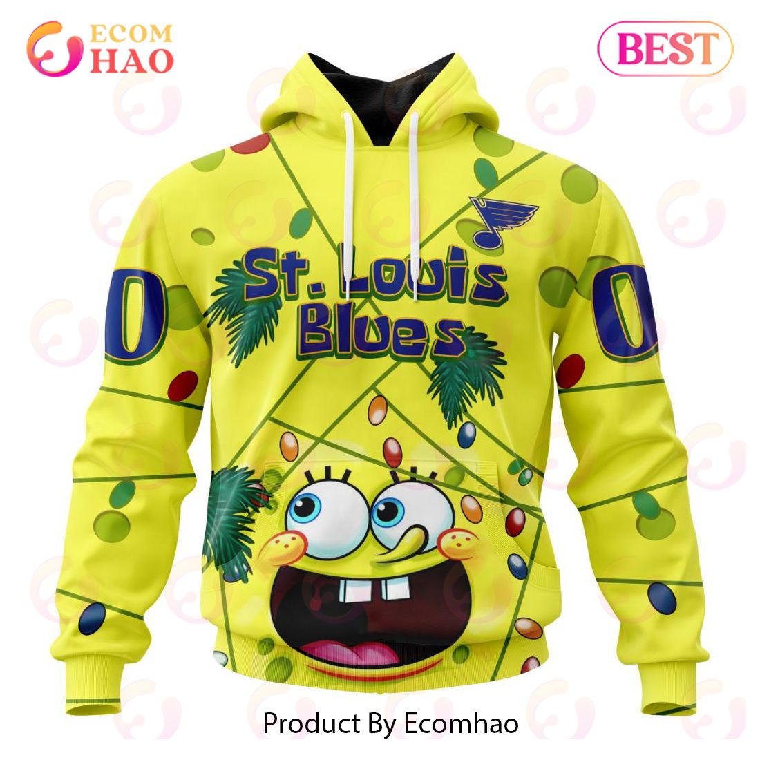 St. Louis Blues Specialized With SpongeBob Concept 3D Hoodie