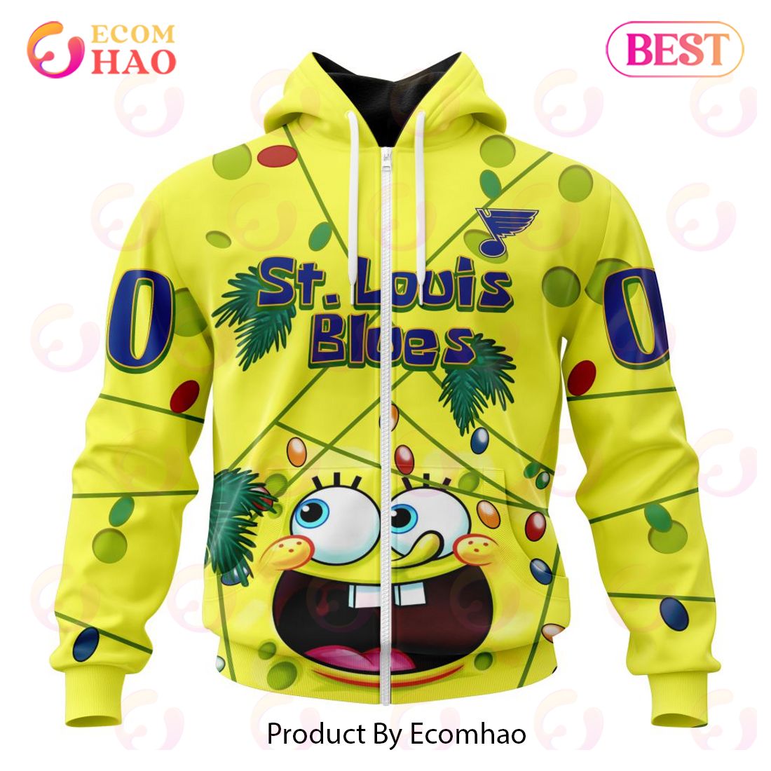 St. Louis Blues Specialized With SpongeBob Concept 3D Hoodie