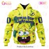 Toronto Maple Leafs Specialized With SpongeBob Concept 3D Hoodie