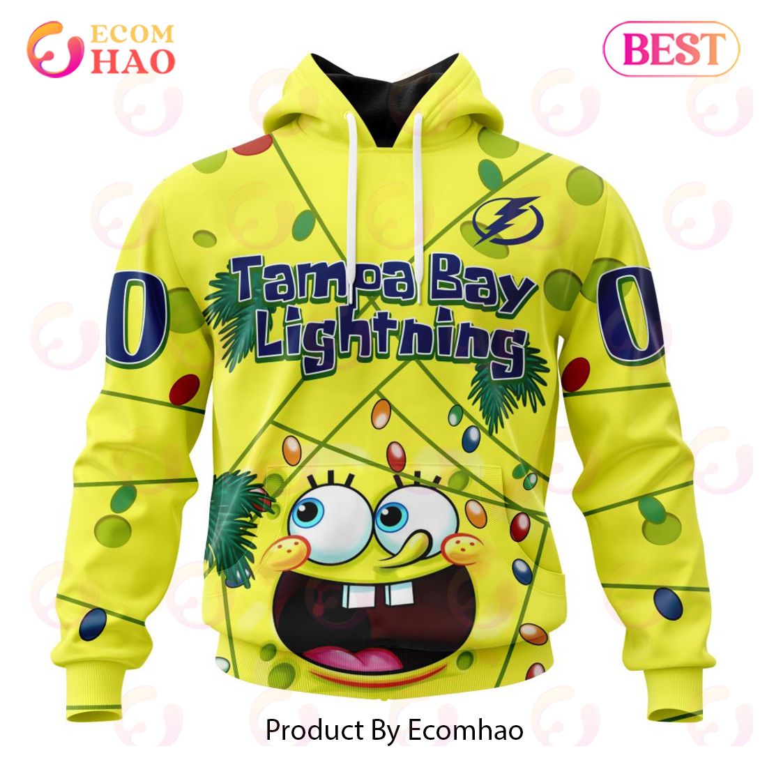 Tampa Bay Lightning Specialized Jersey With Spongebob 3D Hoodie For Men  Women - T-shirts Low Price