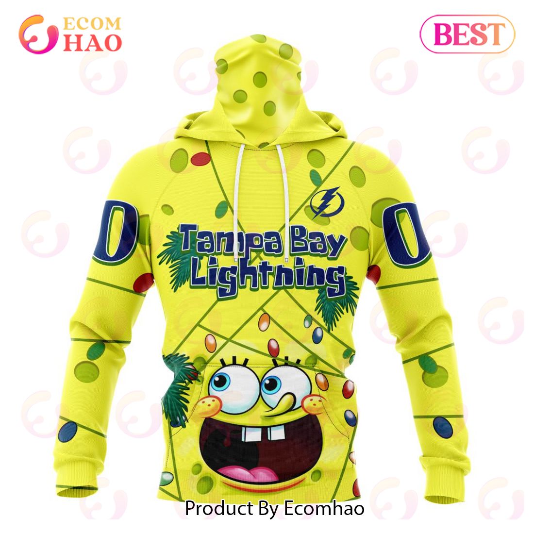 Tampa Bay Lightning Specialized Jersey With Spongebob 3D Hoodie