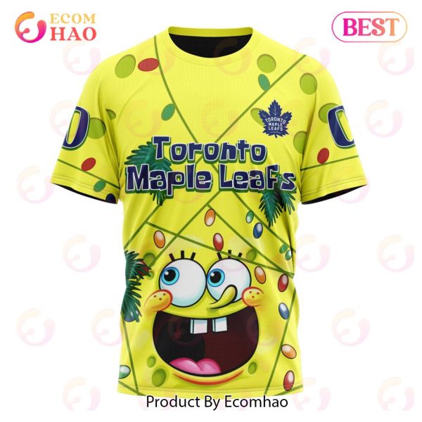 Toronto Maple Leafs Specialized With SpongeBob Concept 3D Hoodie