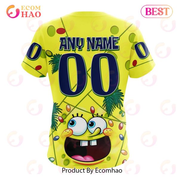 Toronto Maple Leafs Specialized With SpongeBob Concept 3D Hoodie