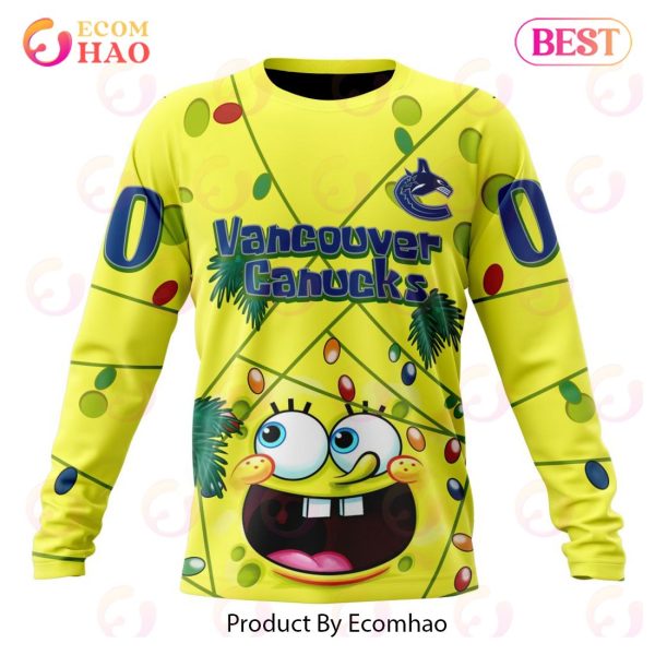 Vancouver Canucks Specialized With SpongeBob Concept 3D Hoodie