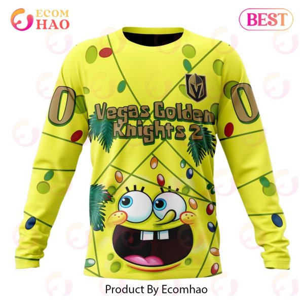 Vegas Golden Knights Specialized With SpongeBob Concept 3D Hoodie