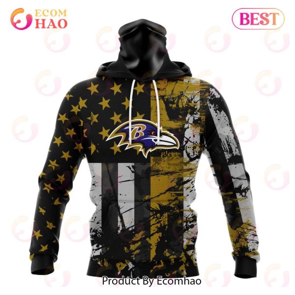 Baltimore Ravens Jersey For America 3D Hoodie