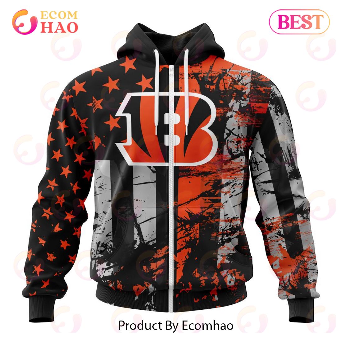 Cincinnati Bengals Jersey For America 3D Hoodie