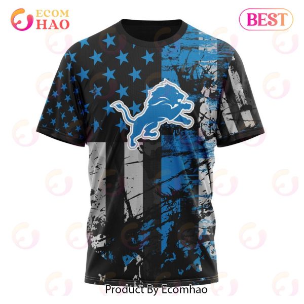 Detroit Lions Jersey For America 3D Hoodie
