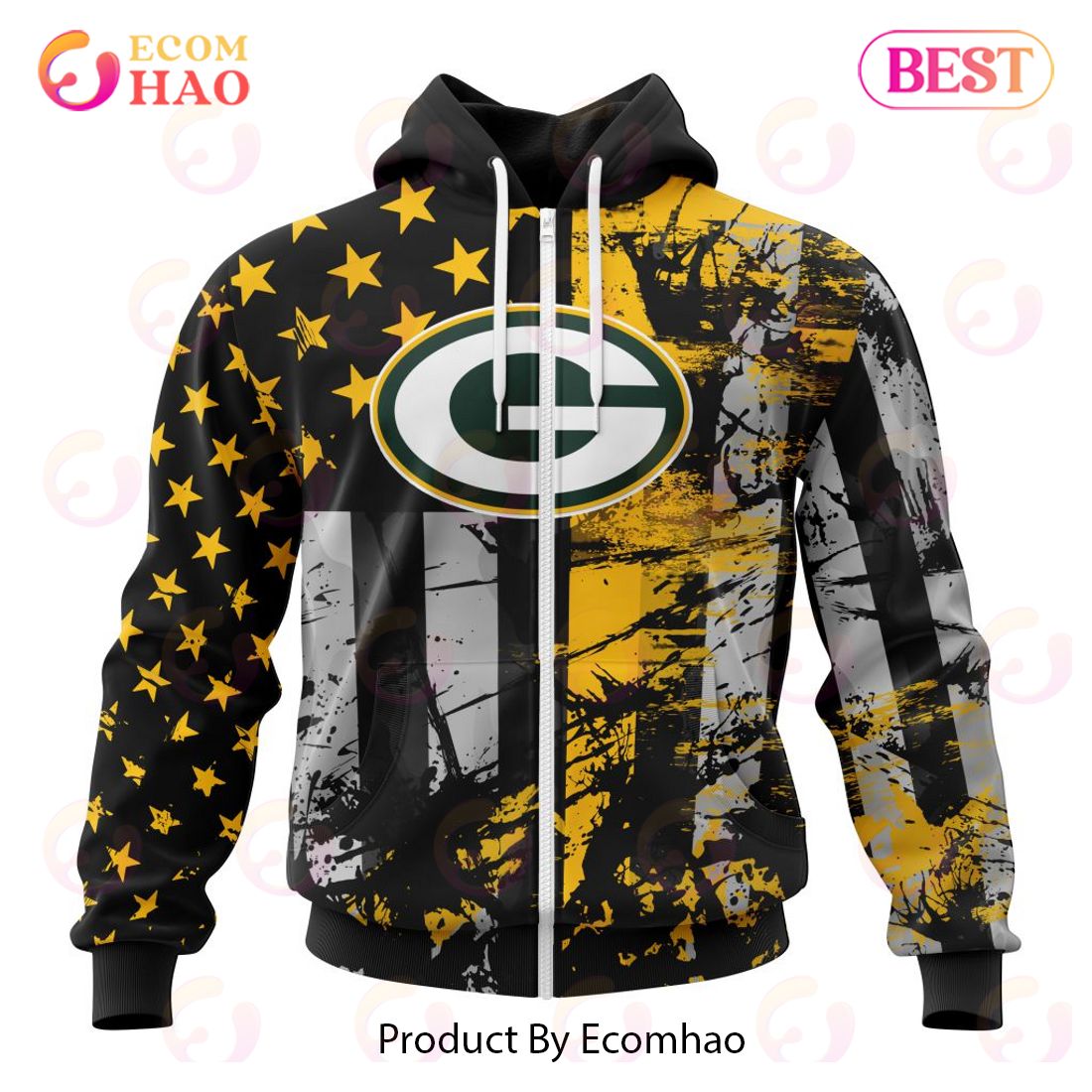 Green Bay Packers Jersey For America 3D Hoodie