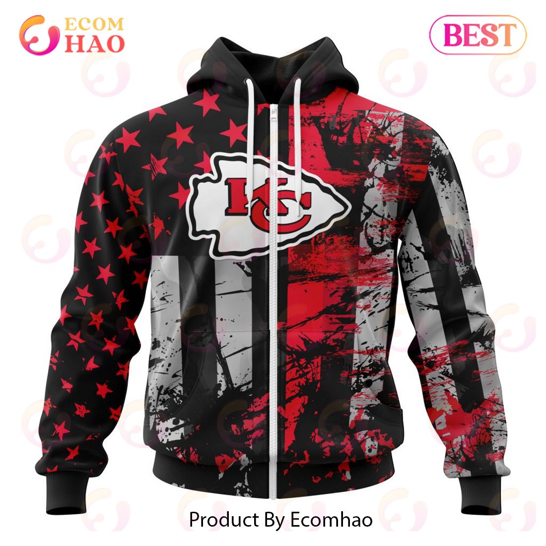 Kansas City Chiefs Jersey For America 3D Hoodie