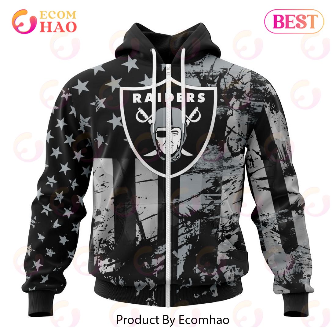 Las Vegas Raiders Jersey For America 3D Hoodie