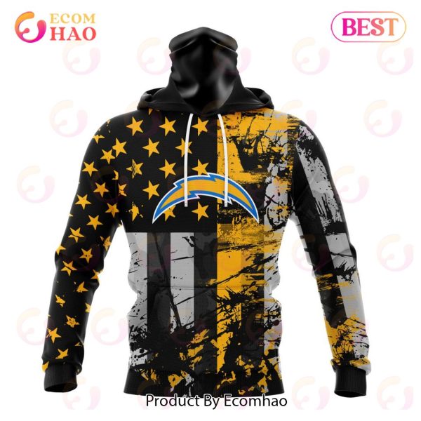 Los Angeles Chargers Jersey For America 3D Hoodie