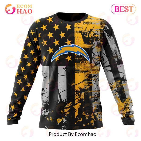 Los Angeles Chargers Jersey For America 3D Hoodie