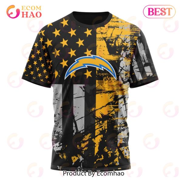 Los Angeles Chargers Jersey For America 3D Hoodie