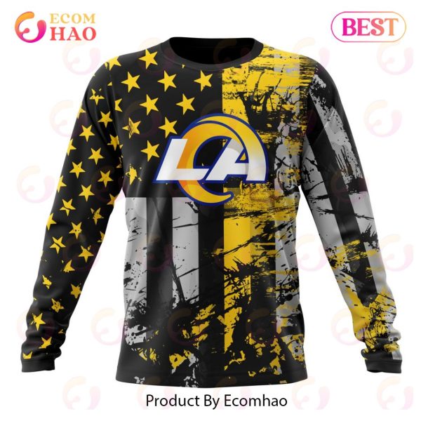 Los Angeles Rams Jersey For America 3D Hoodie