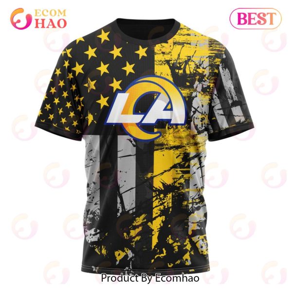 Los Angeles Rams Jersey For America 3D Hoodie