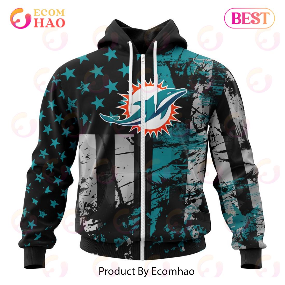 Miami Dolphins Jersey For America 3D Hoodie