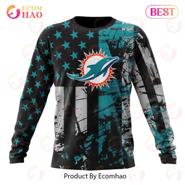 Miami Dolphins Jersey For America 3D Hoodie