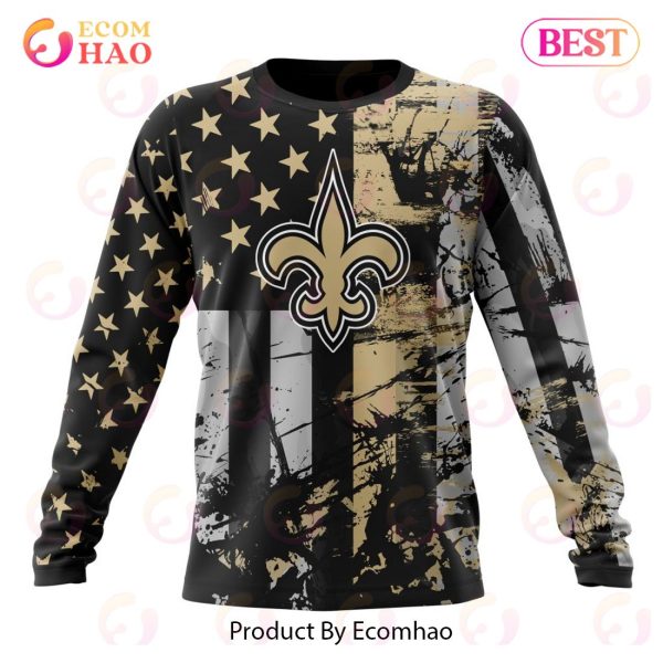 New Orleans Saints Military Hoodies 3D Shirt Long Sleeve New Season -  Reallgraphics