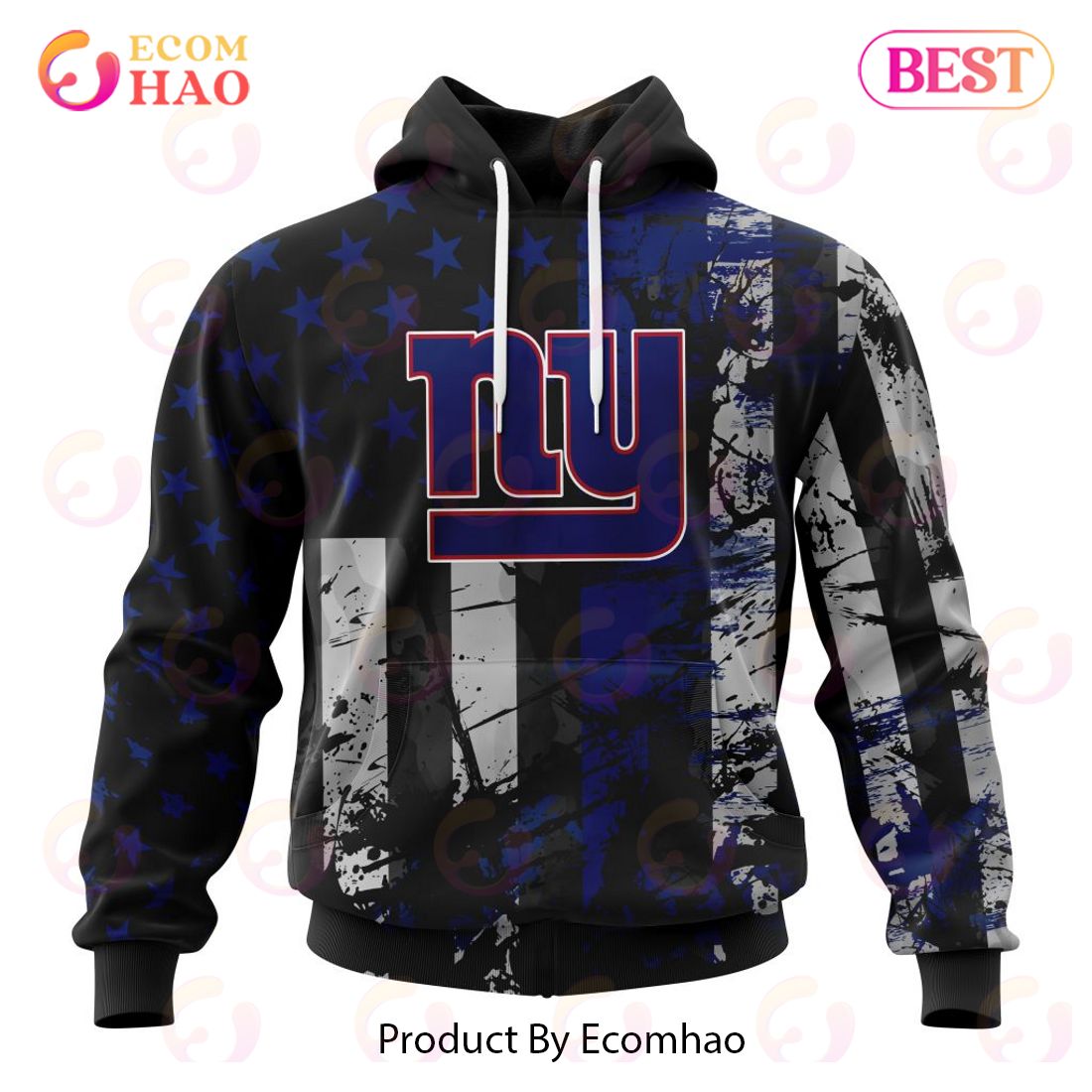 New York Giants Jersey For America 3D Hoodie