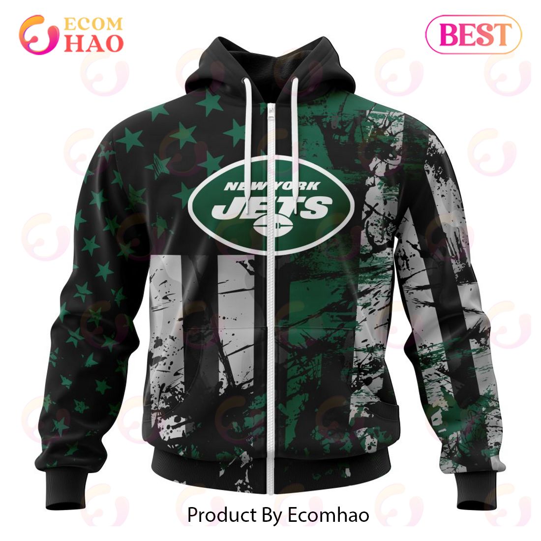 New York Jets Jersey For America 3D Hoodie