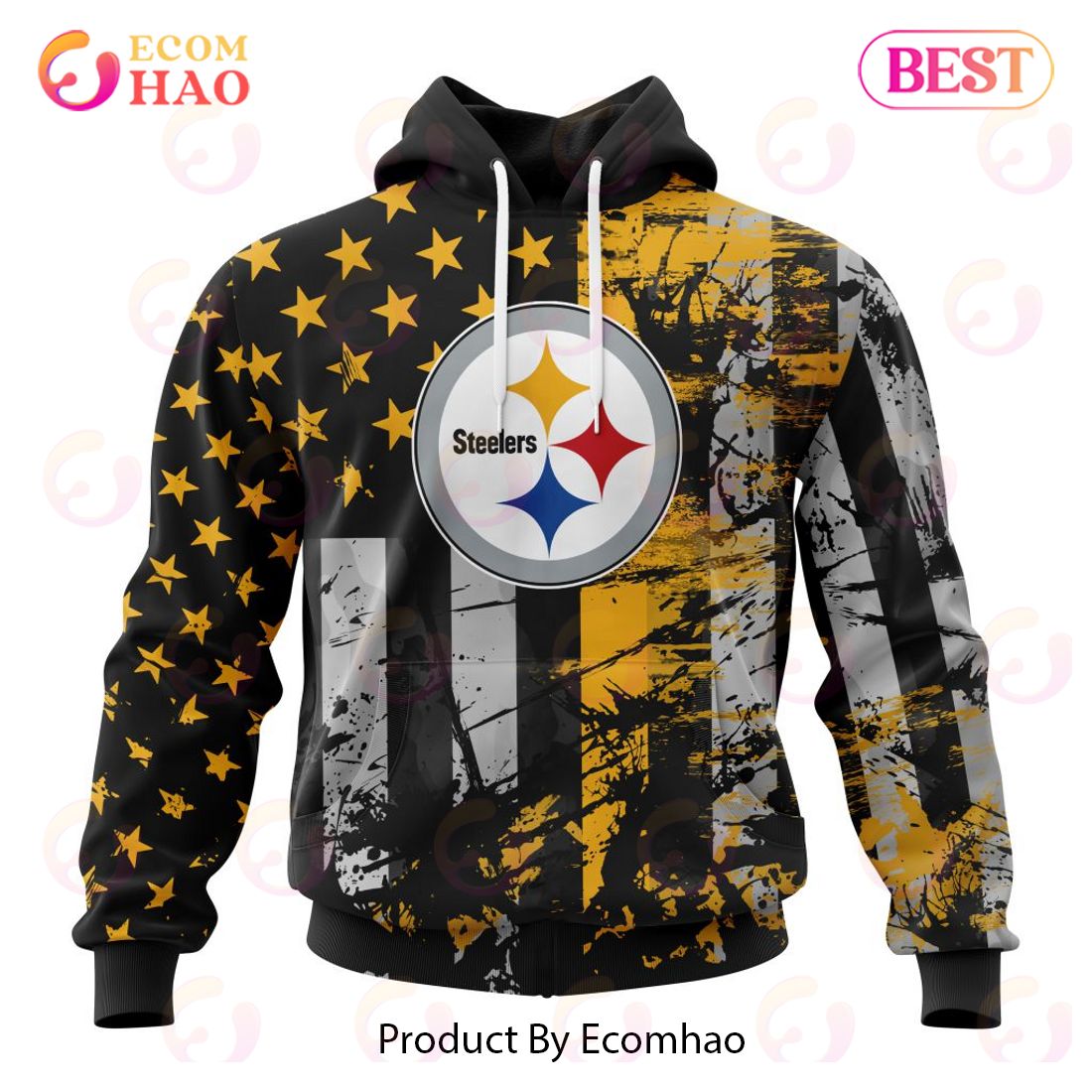 Pittsburgh Steelers Ncaa Football Maori Tattoo Pittsburgh Steelers  Pittsburgh Steelers 3D Hoodie - Peto Rugs