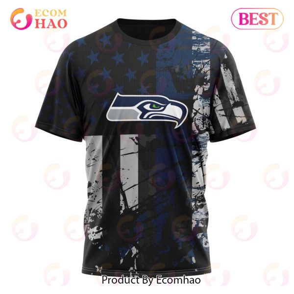 Seattle Seahawks Jersey For America 3D Hoodie