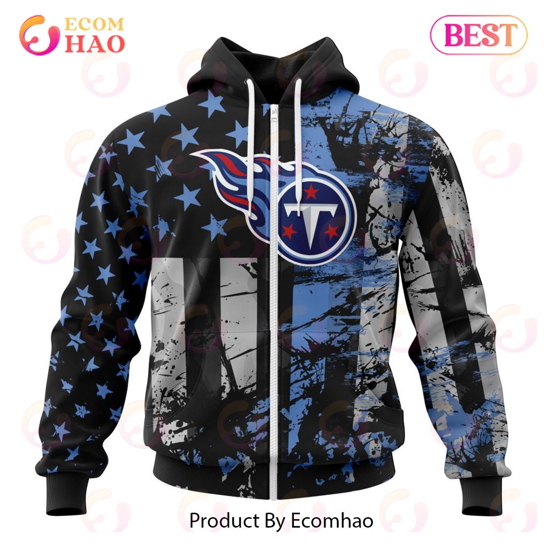 Tennessee Titans Jersey For America 3D Hoodie