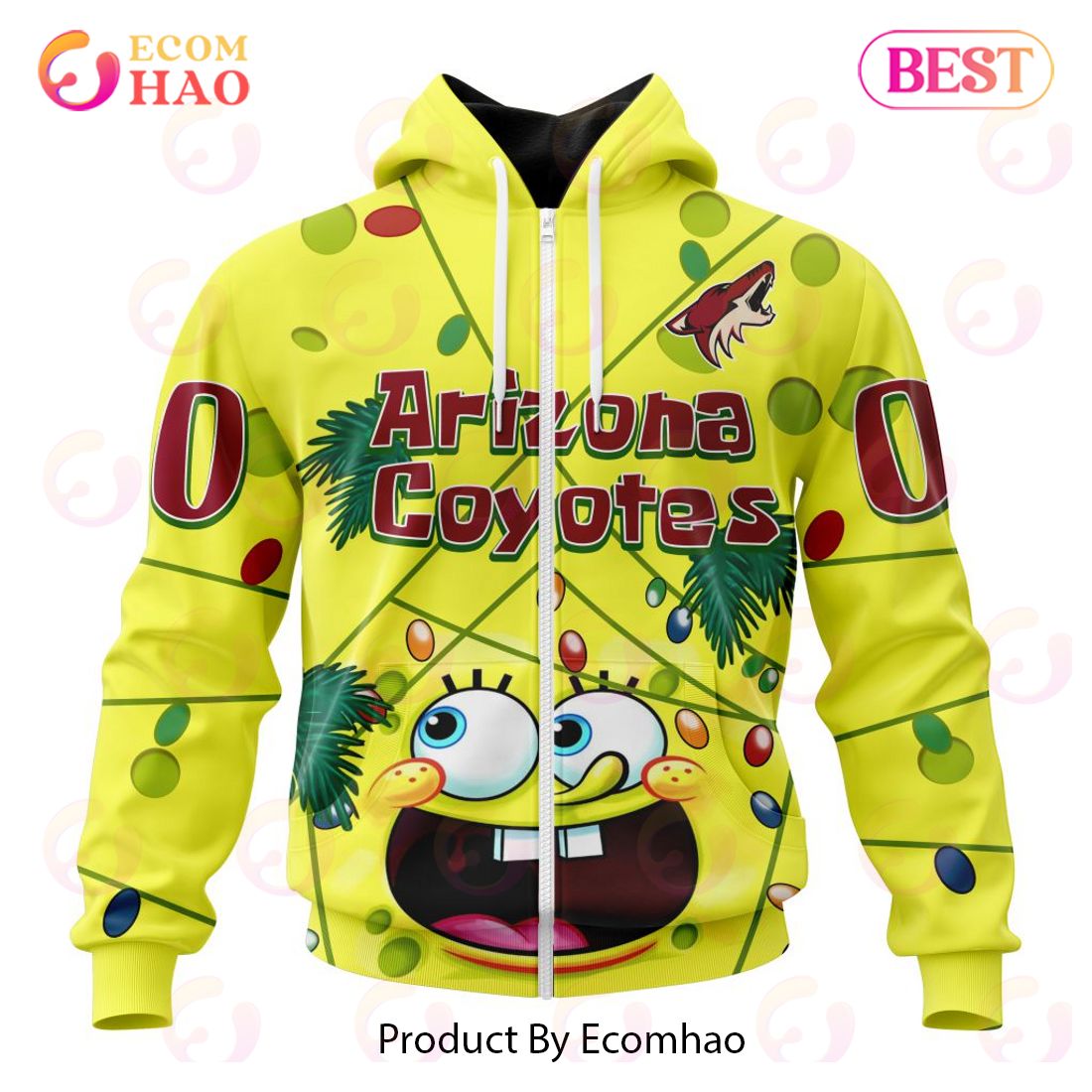 Arizona Coyotes Specialized With SpongeBob Concept 3D Hoodie