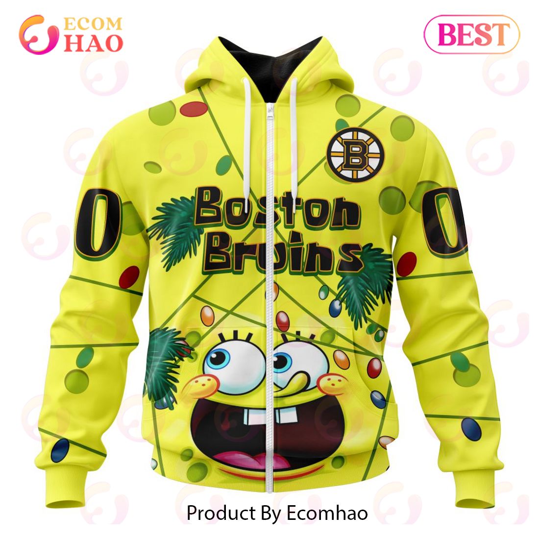 Boston Bruins Specialized With SpongeBob Concept 3D Hoodie