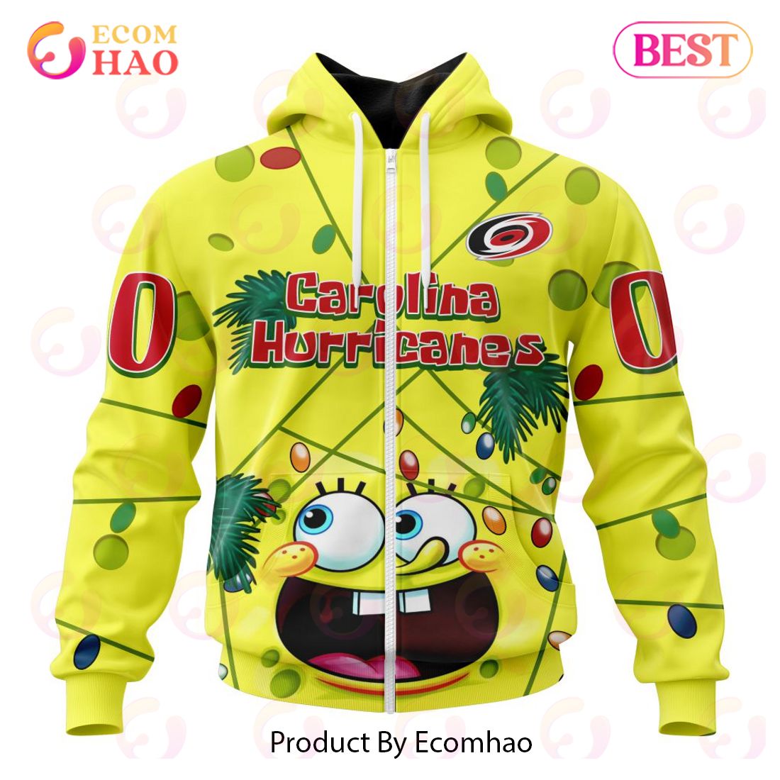 Carolina Hurricanes Specialized With SpongeBob Concept 3D Hoodie