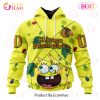 Carolina Hurricanes Specialized With SpongeBob Concept 3D Hoodie Carolina Hurricanes Specialized With SpongeBob Concept 3D Hoodie